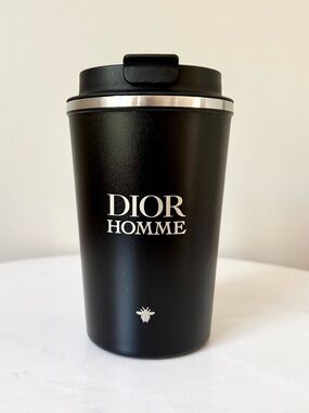 Dior Homme Black and Silver Travel Tumbler